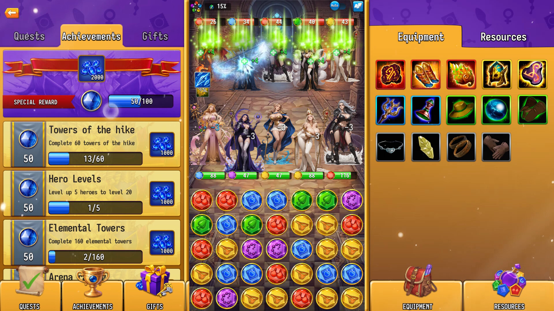 Raid of Lust: Match & Magic screenshot 15