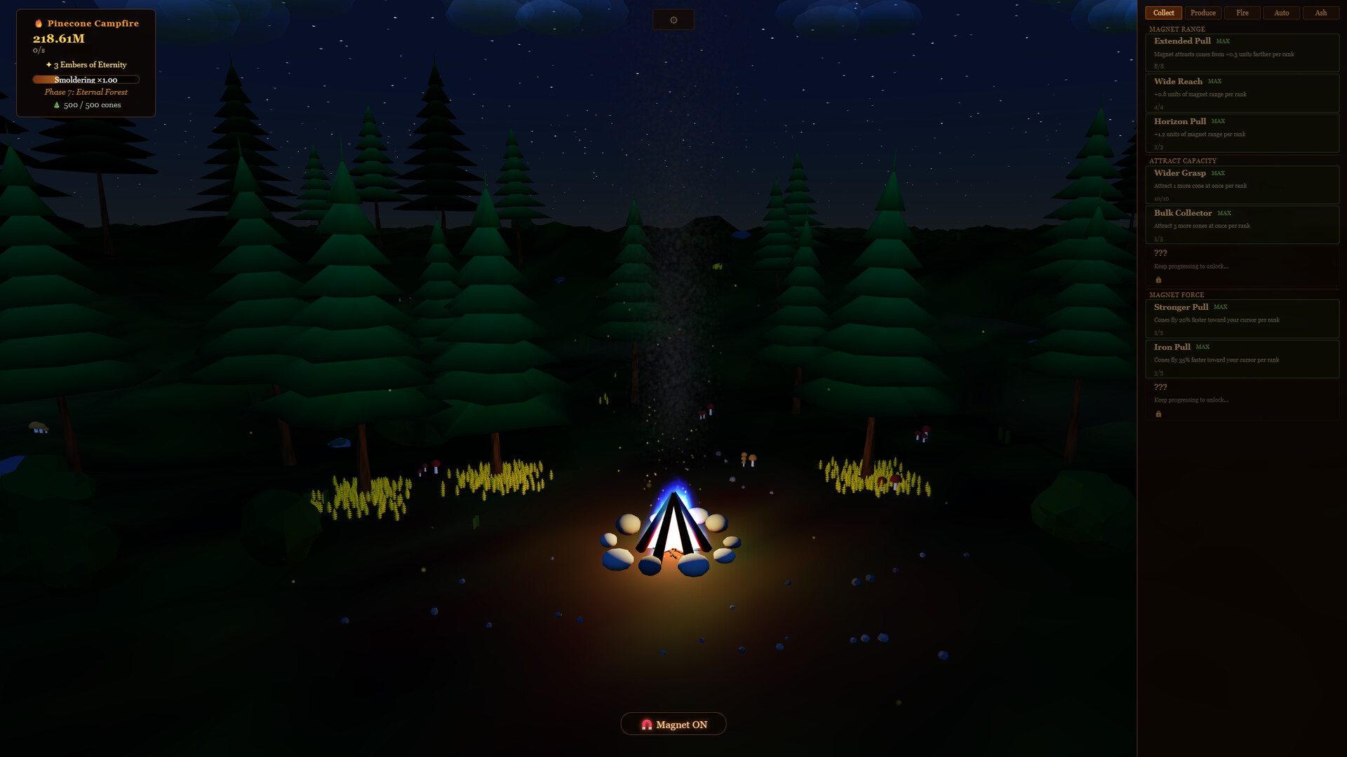 The Throwing Pinecones Into A Campfire Game screenshot 2