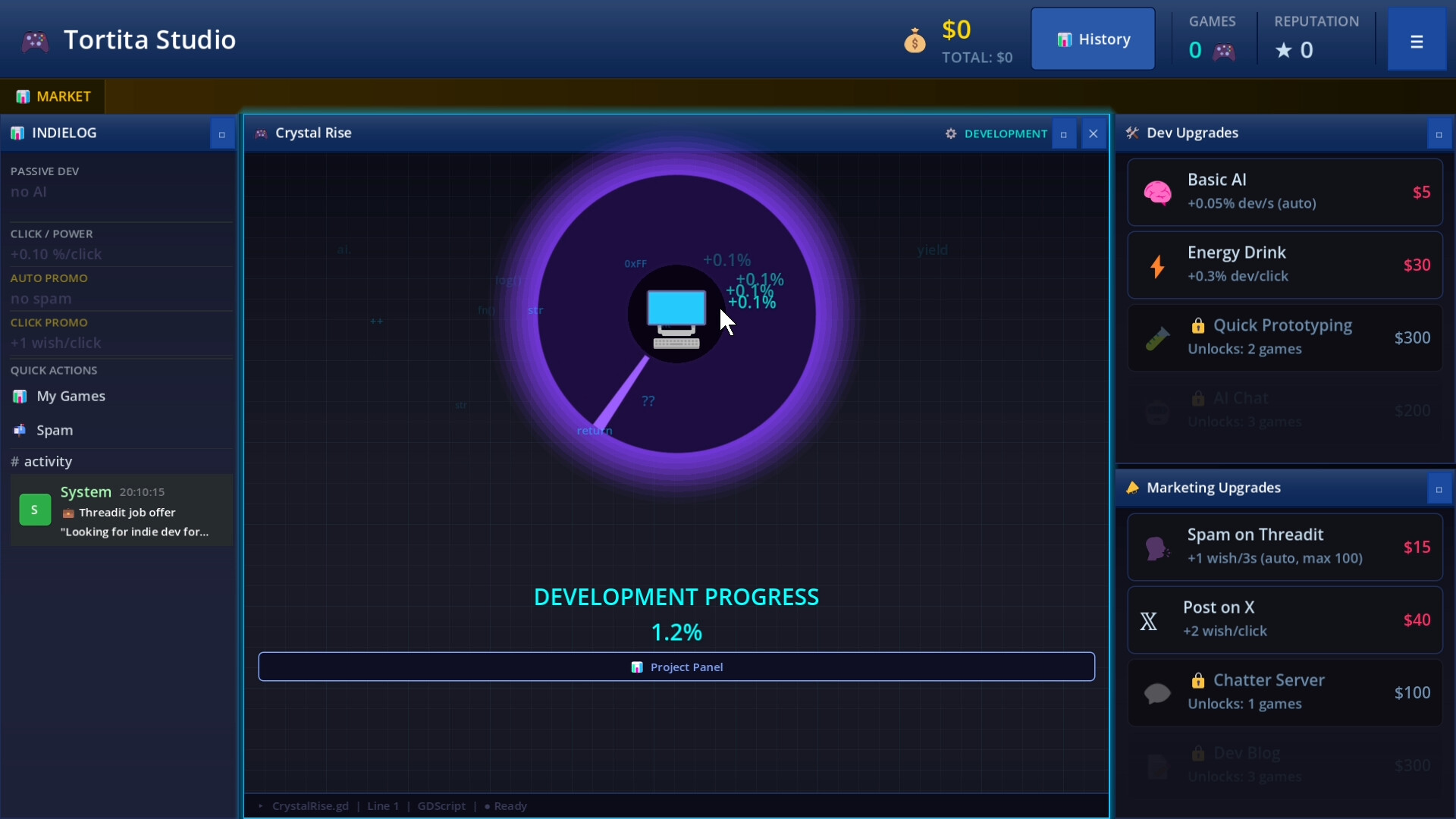 Game Dev Clicker Simulator screenshot 2
