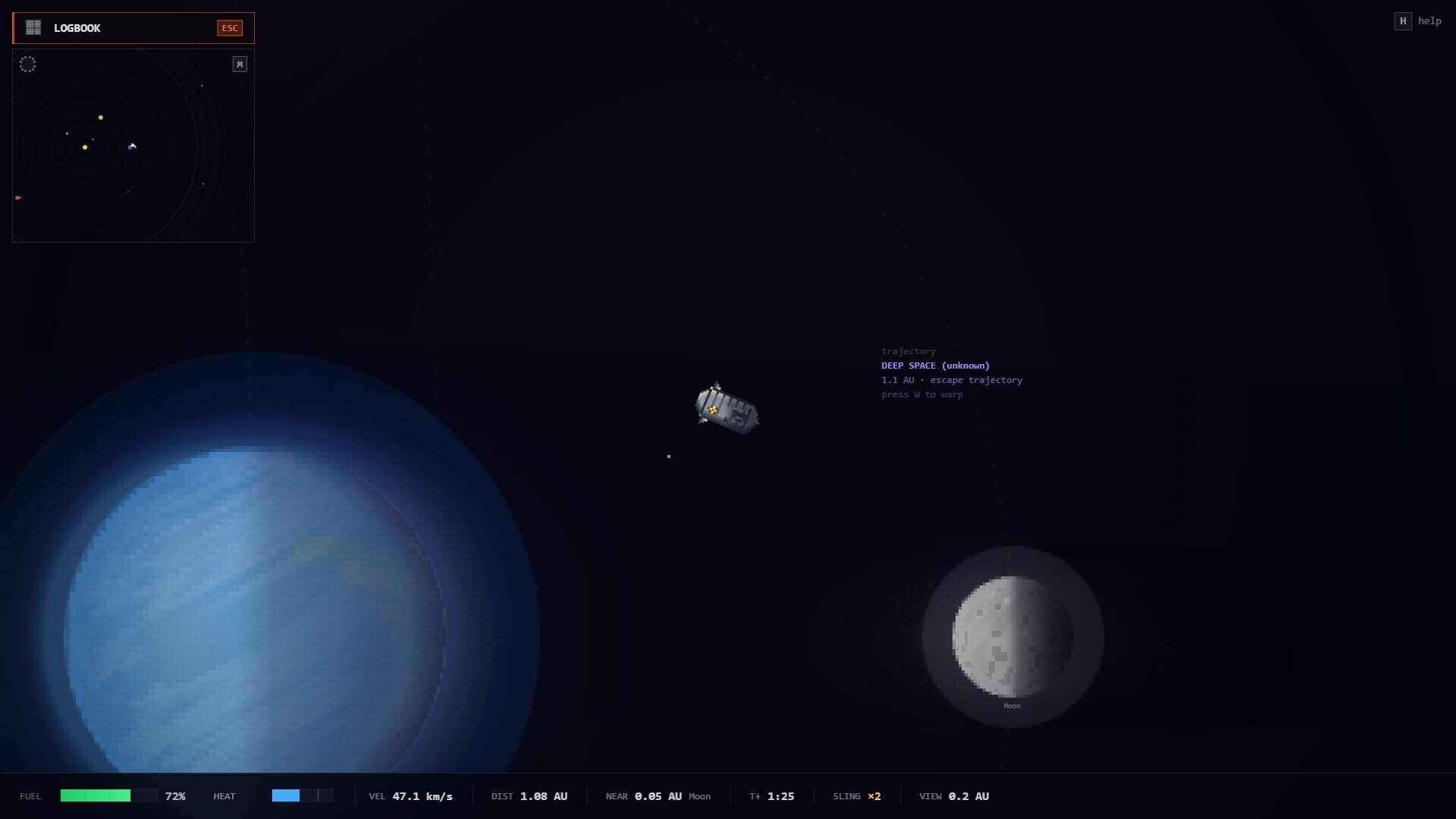Slingshot: Escape the solar system 遊戲畫面 1