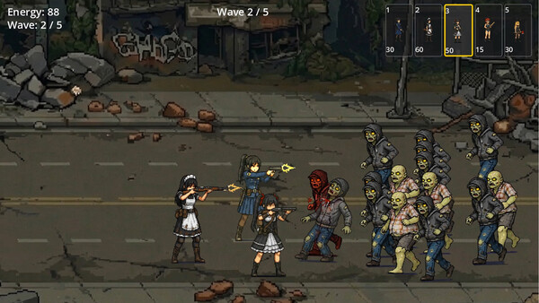 Скриншот 1 из игры BULLET GIRL:ZOMBIE DEFENSE