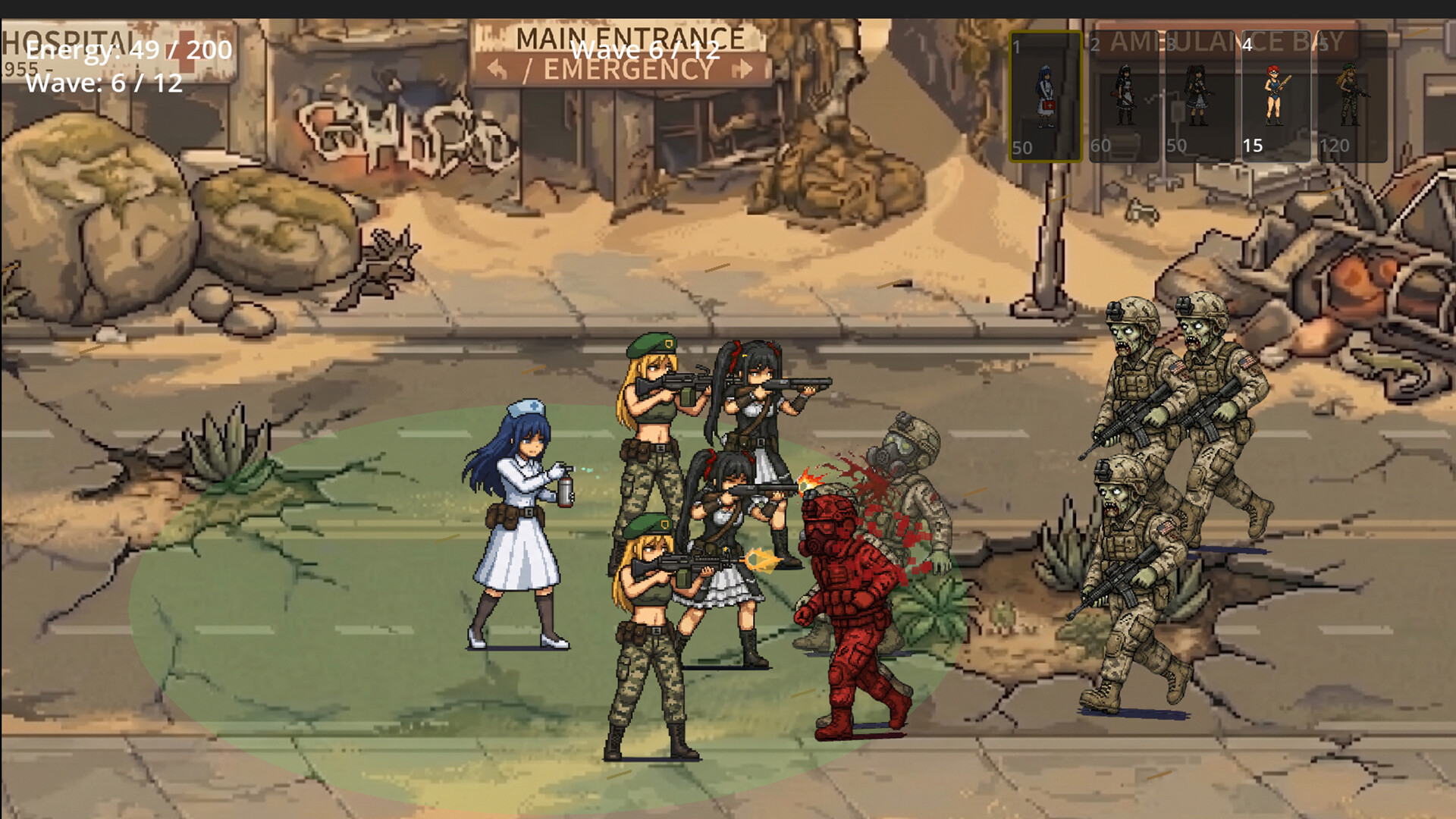 BULLET GIRL：ZOMBIE DEFENSE screenshot #3