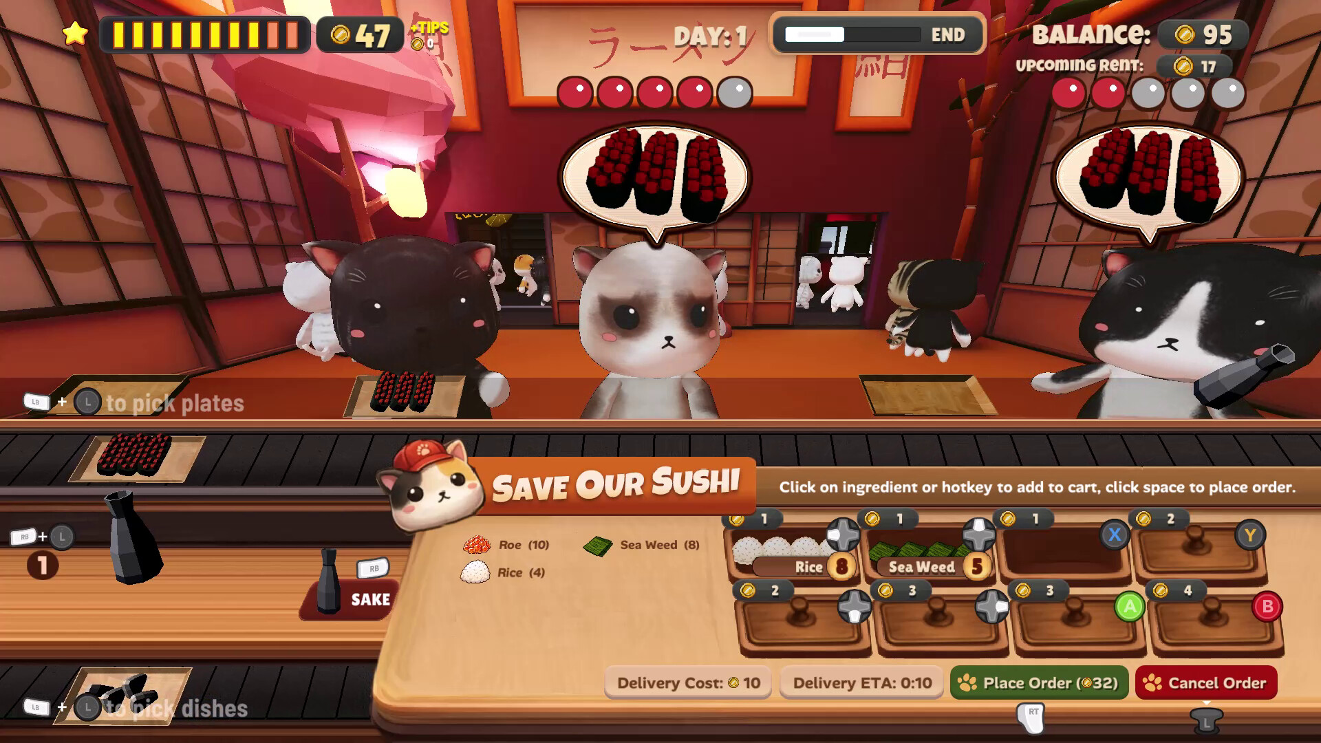 Cats and Sushi screenshot #2