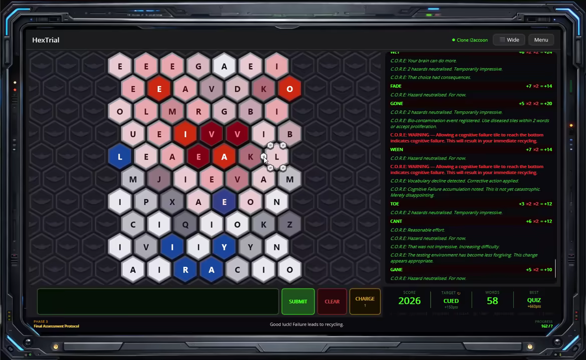 HexTrial A C.O.R.E. Cognitive Test video 1