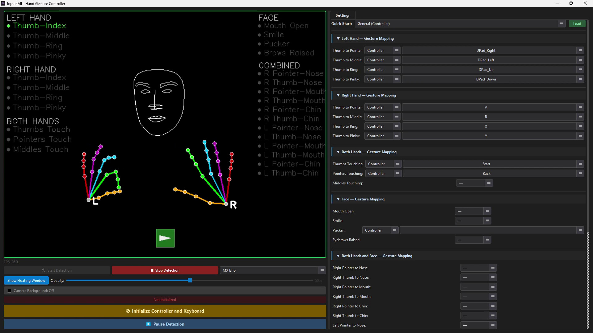 Input4All - Hand / Face Controlled Virtual Gamepad screenshot 5