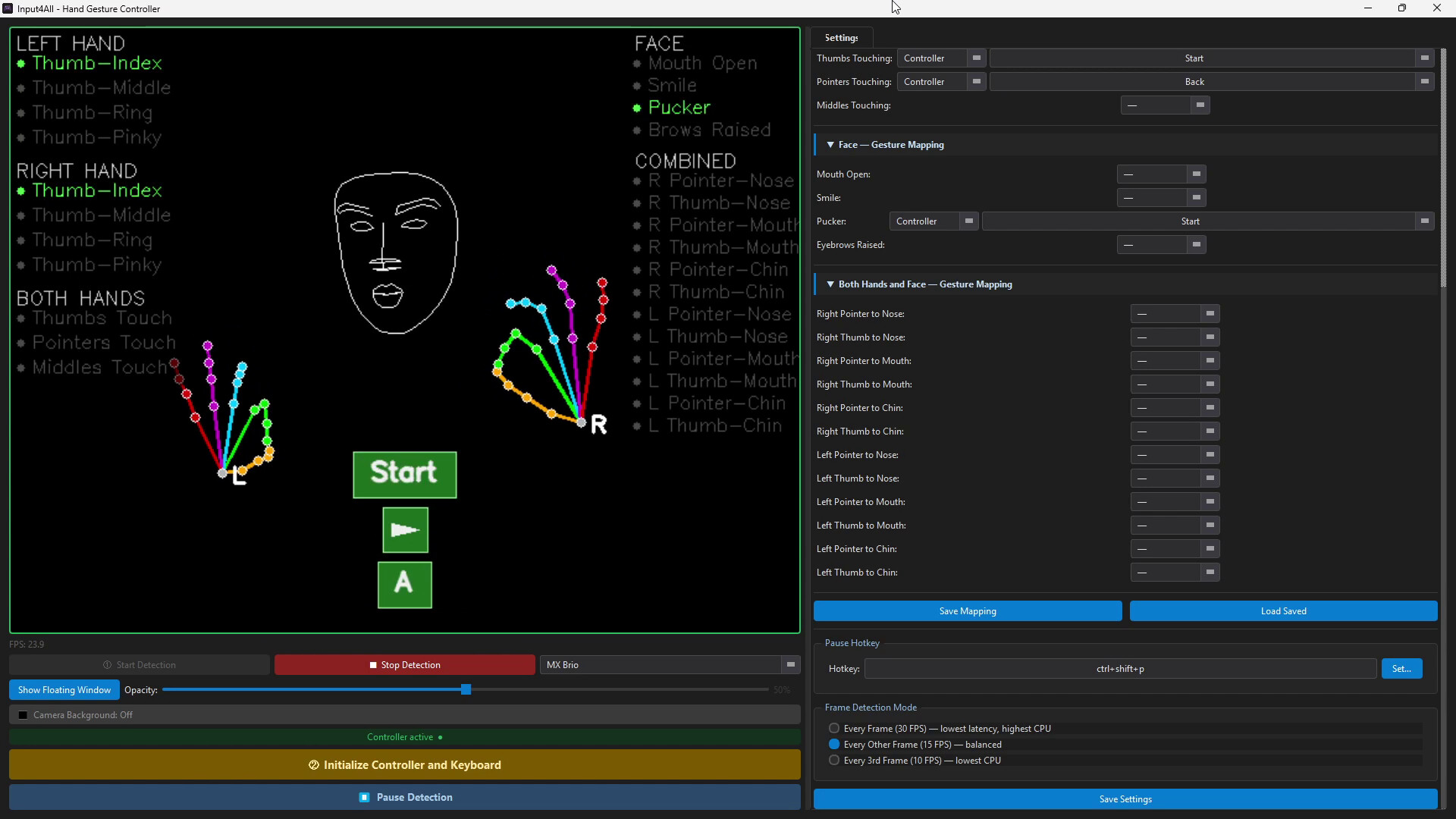 Input4All - Hand / Face Controlled Virtual Gamepad screenshot 3