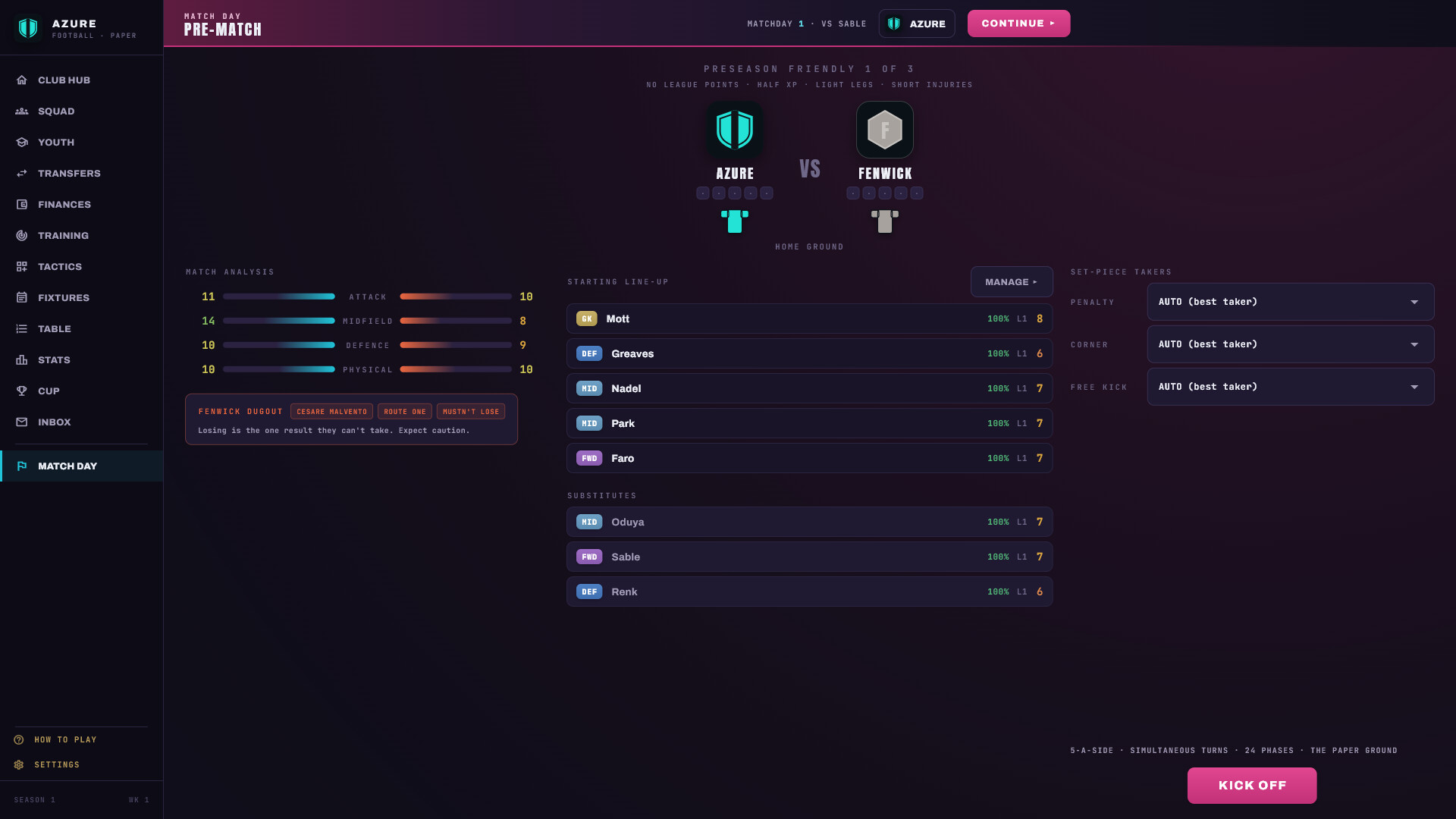 Football on Paper screenshot 1