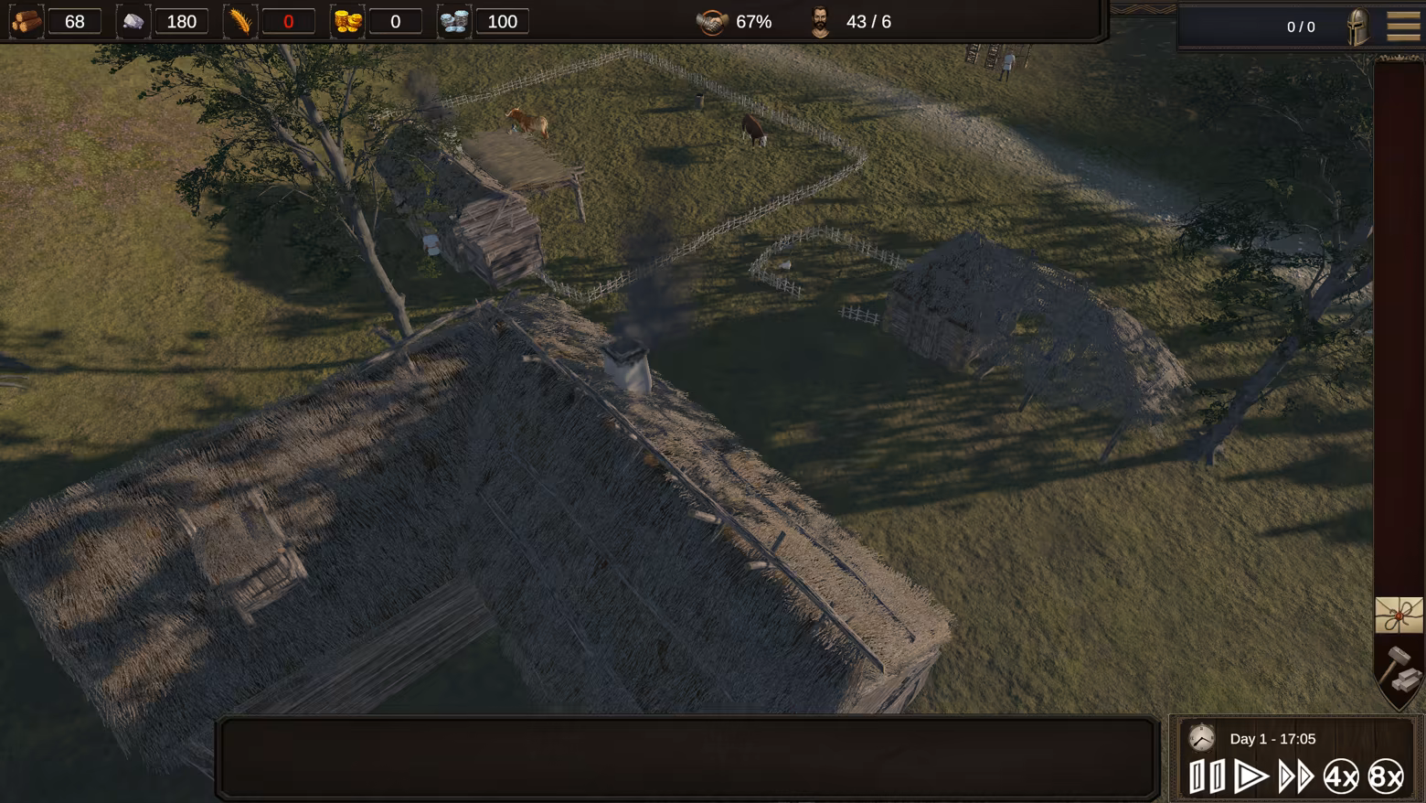 Every kingdom starts with nothing. Choose your land, raise your walls, tend your animals, and prepare for what lurks beyond the tree line.