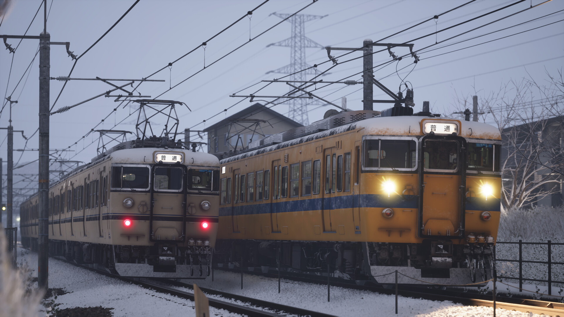 Coastal railway scenery in RUNNING TRAIN