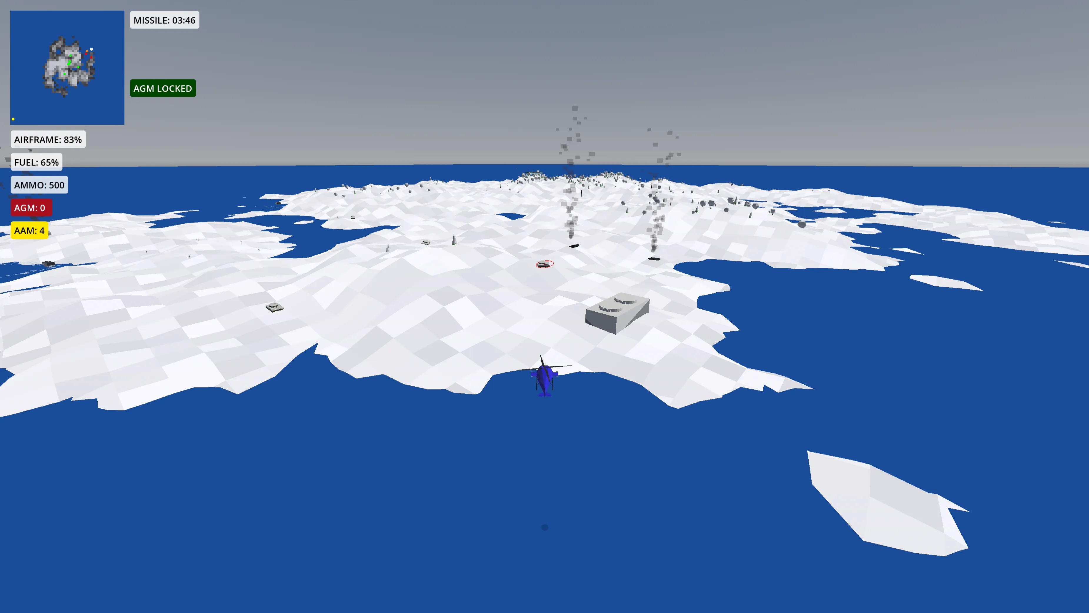 Chase view action in the winter biome.