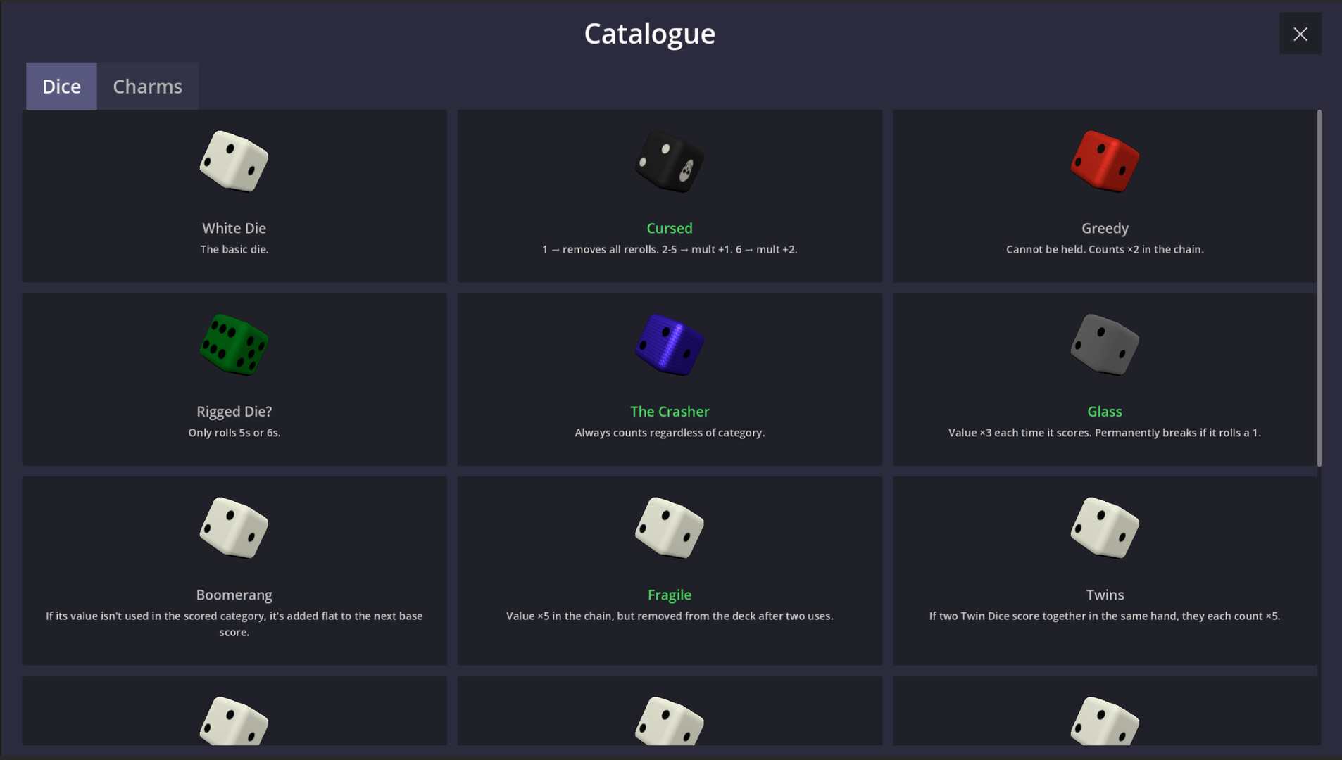 Loaded Dice - A Yahtzee Roguelike screenshot #5