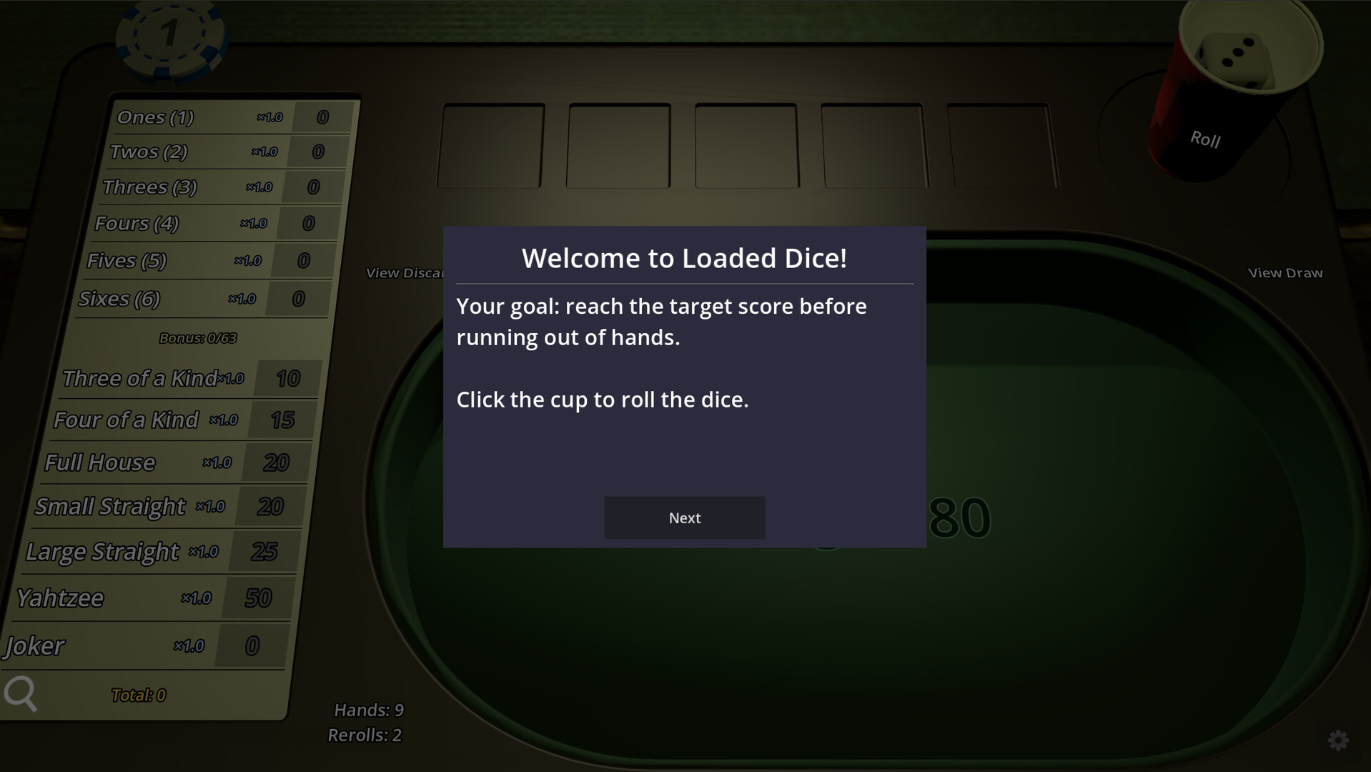 Loaded Dice - A Yahtzee Roguelike screenshot #3