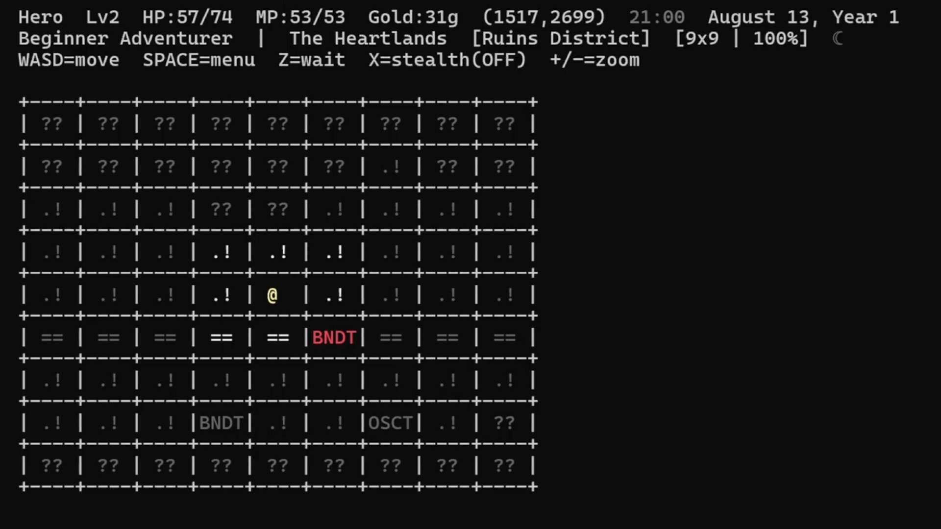 Greywind's Legacy - A Text Based, Skill Progression, RPG screenshot 1