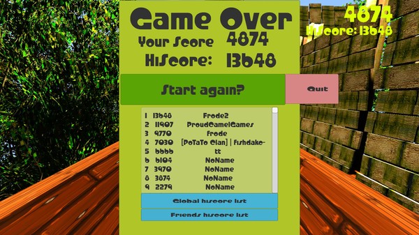 Screenshot z Log Drive Runner