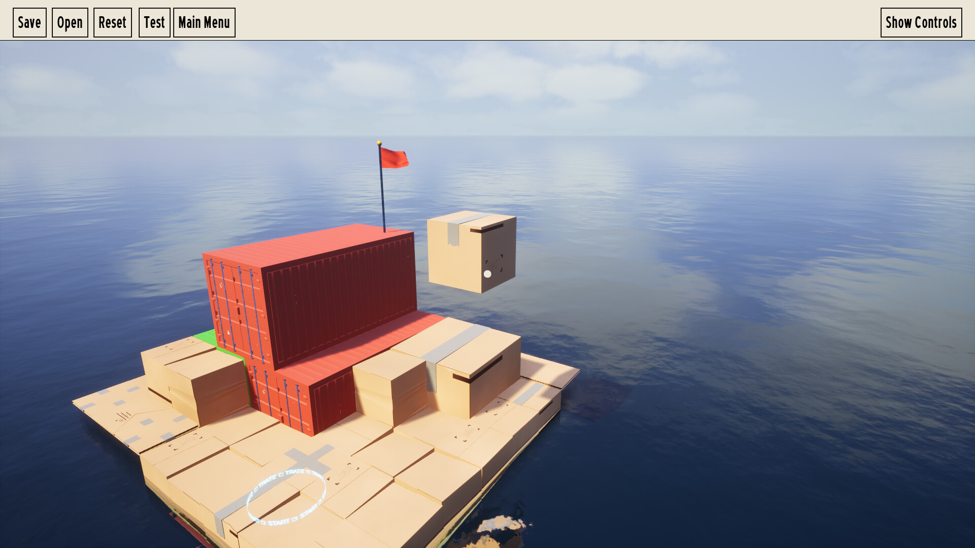 A GAME of stacking cardboard boxes AND DROWNING YOUR FRIENDSのスクリーンショット 1