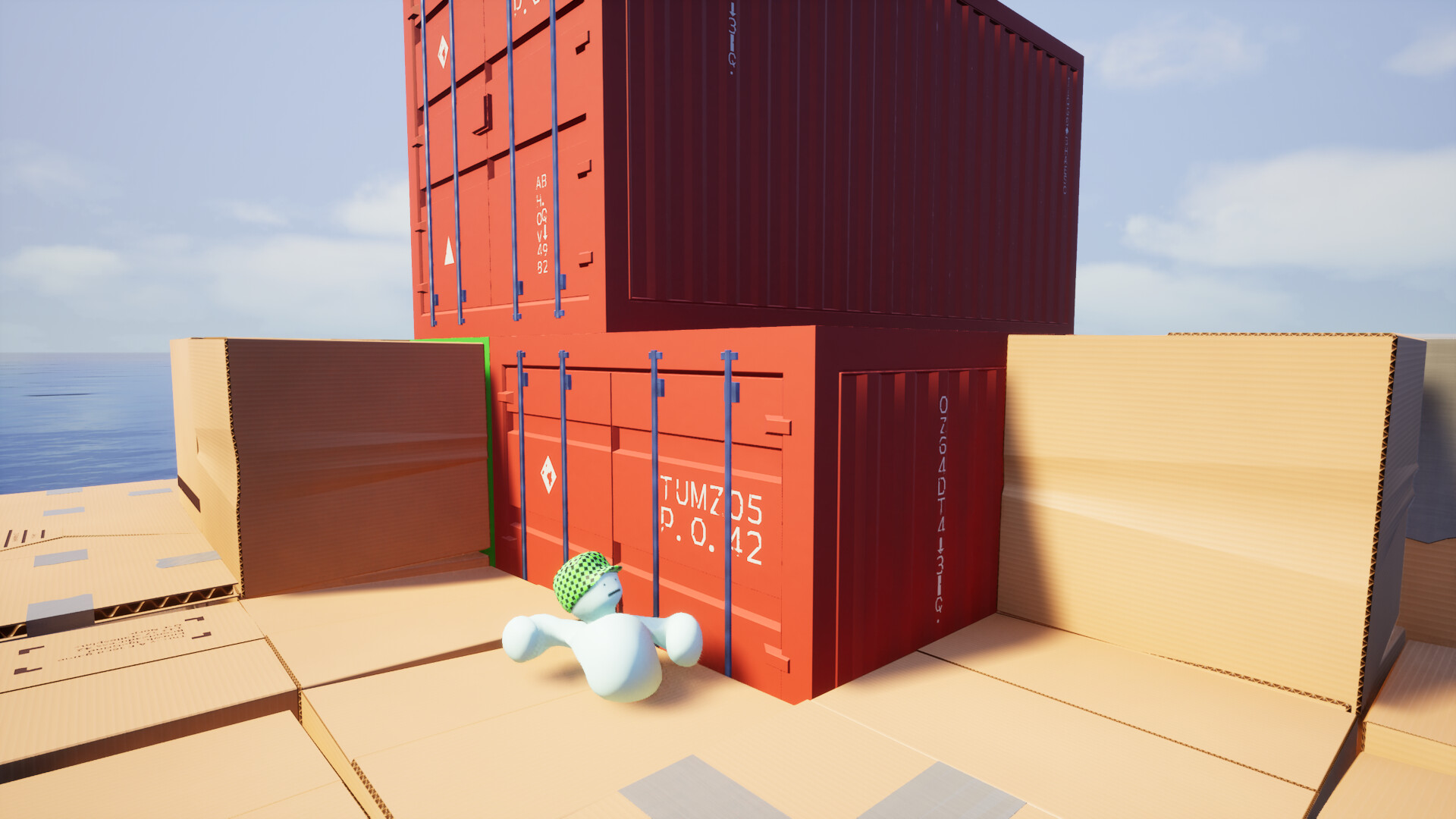 A GAME of stacking cardboard boxes AND DROWNING YOUR FRIENDS screenshot #2