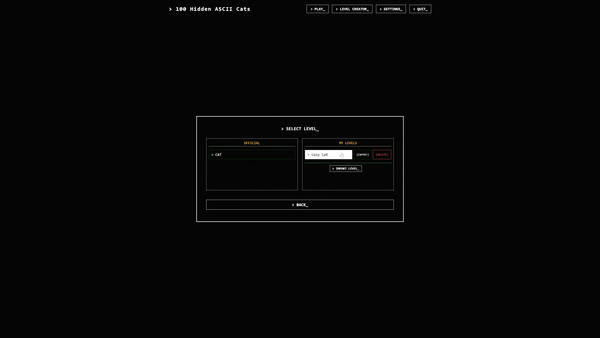 100 Hidden ASCII Cats スクリーンショット 5