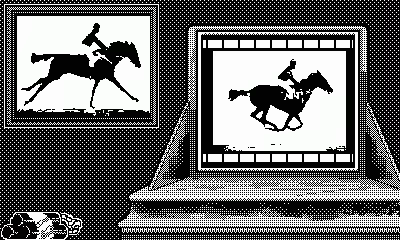 Animation : a 1880s movie is played and the player must stop at the correct frame