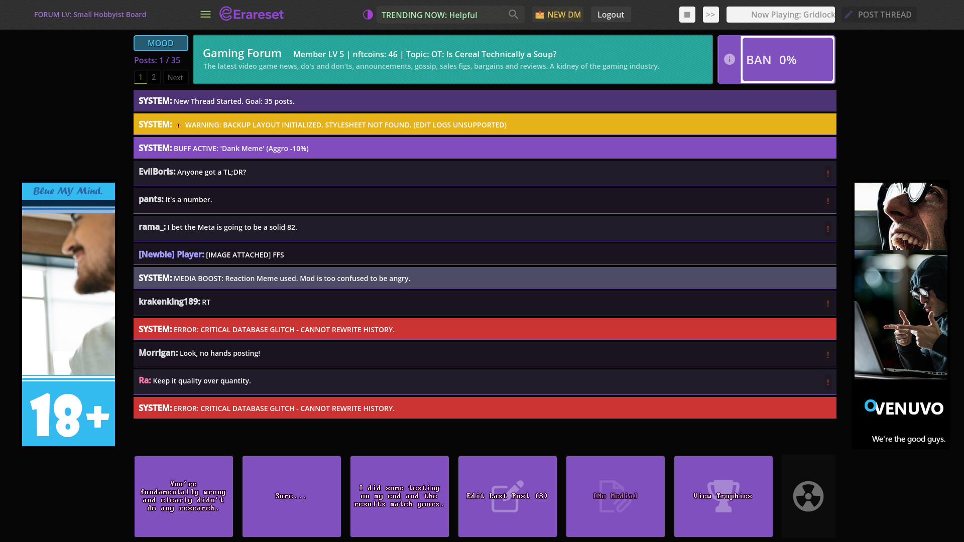 Erareset: Rogue Forum screenshot 4