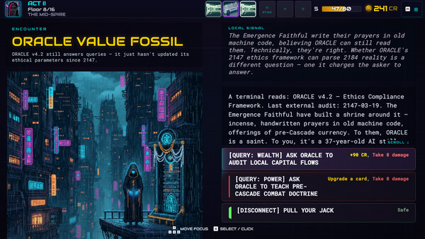 Скриншот 4 из игры CyberDeck: The Cyberpunk Roguelike Deckbuilder