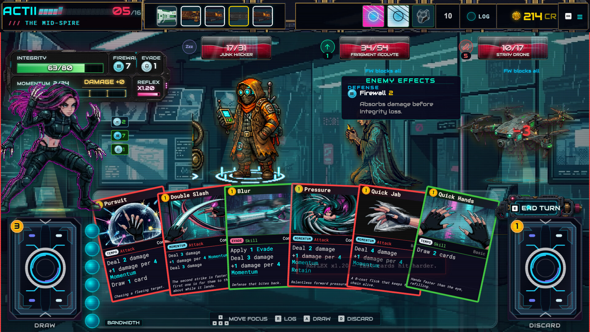 CyberDeck: The Cyberpunk Roguelike Deckbuilder screenshot 1