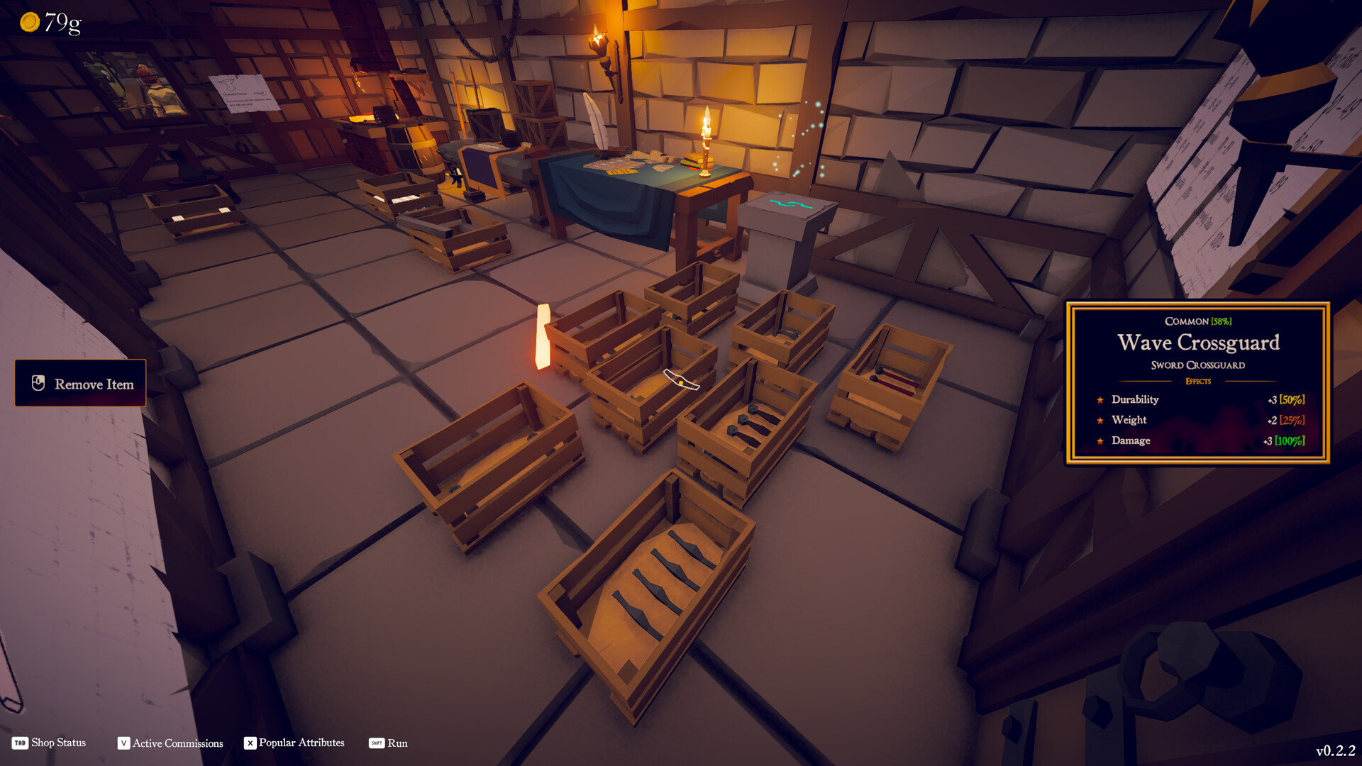 Official gameplay screenshot from Fantasy Weaponsmith Simulator
