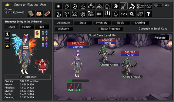 Idling to Rule the Gods screenshot