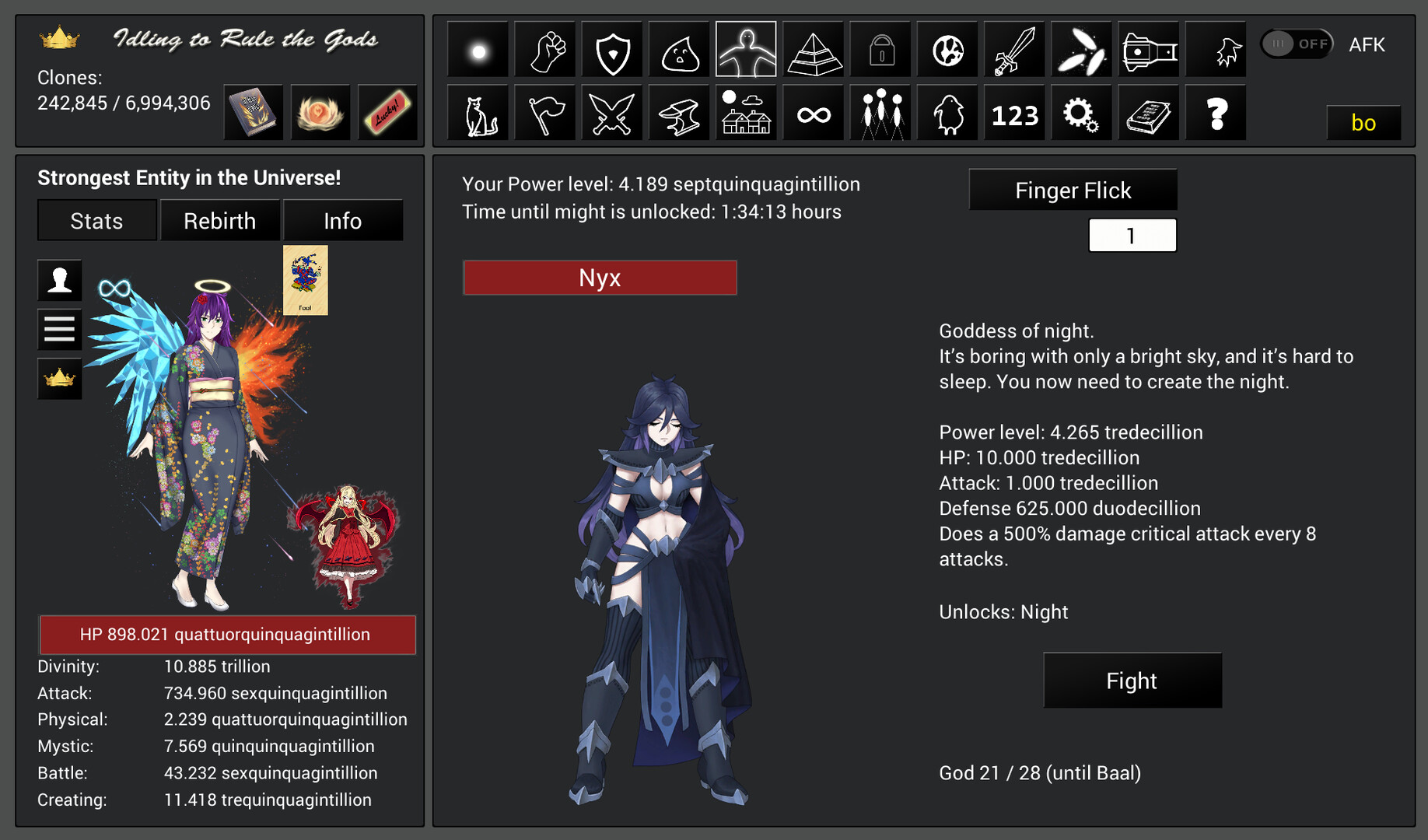 Screenshot of Idling to Rule the Gods