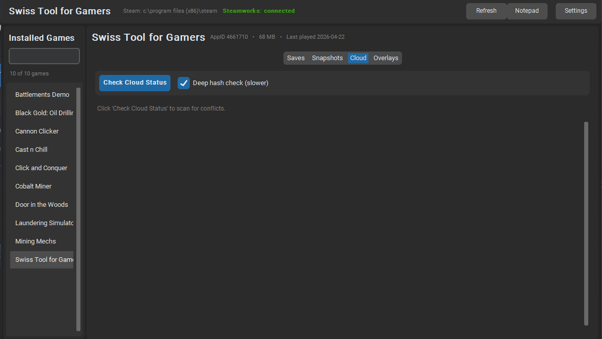 Swiss Tool for Gamers Featured Screenshot #1