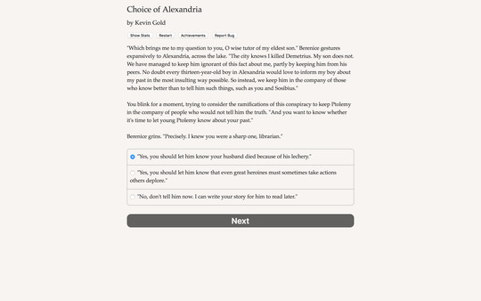 Choice of Alexandria.