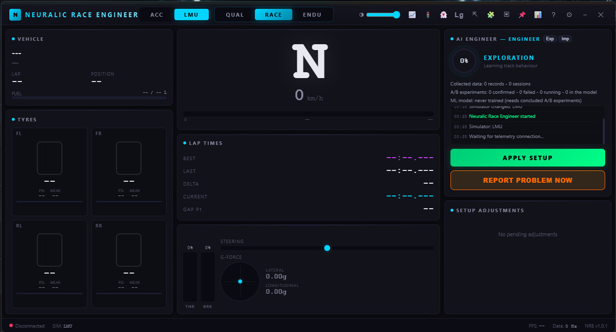 Neuralic Race Engineer screenshot 1