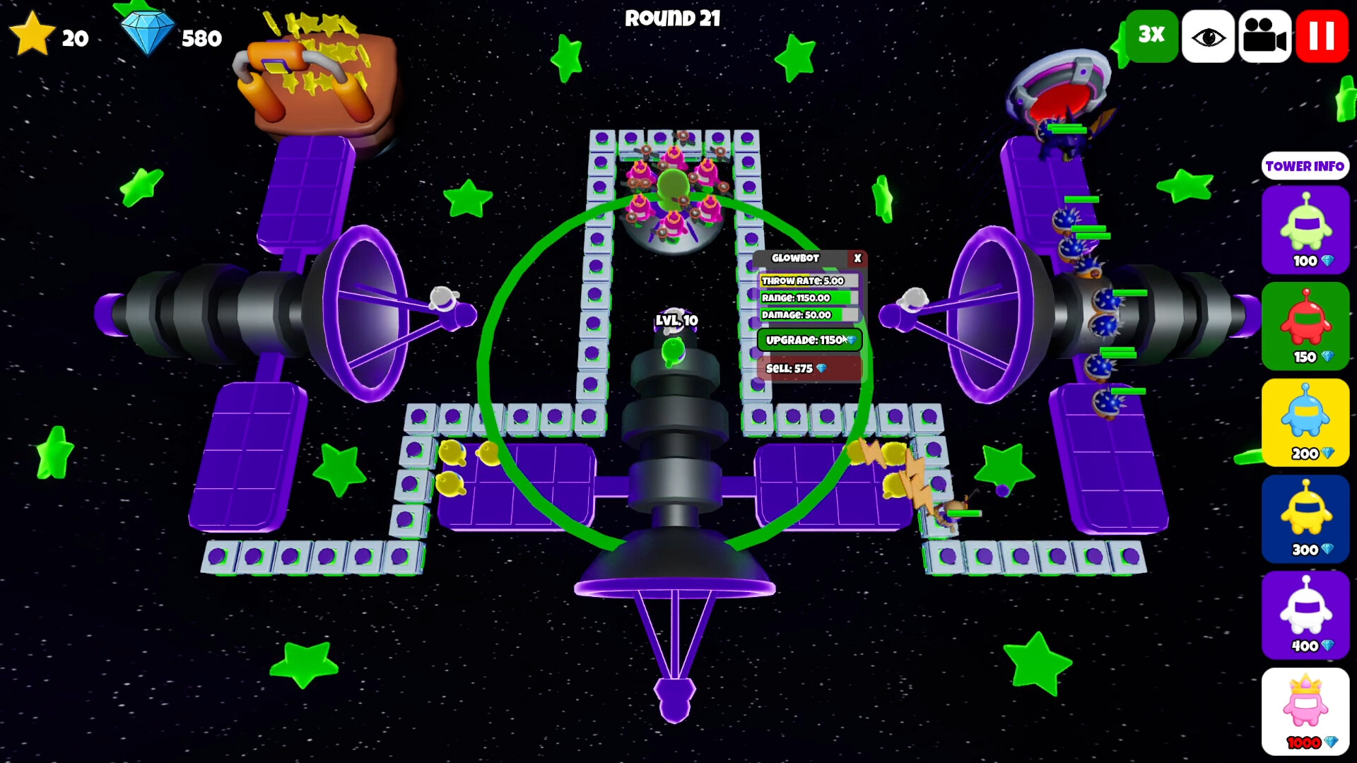 Glowbot Tower Defense Featured Screenshot #1