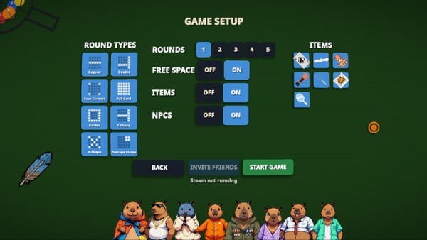 Capybara Bingo