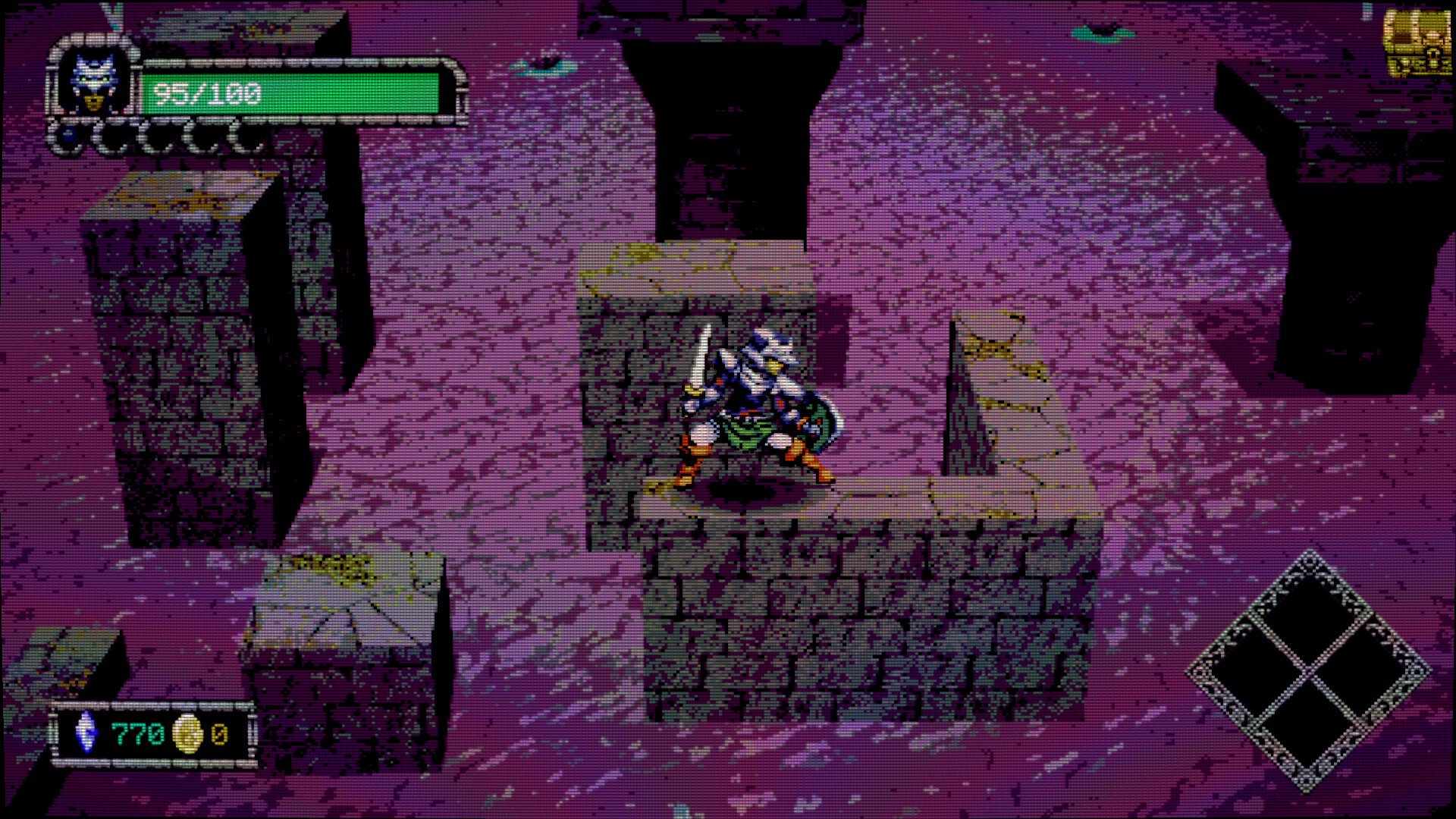 Casting a spell against a group of dungeon enemies
