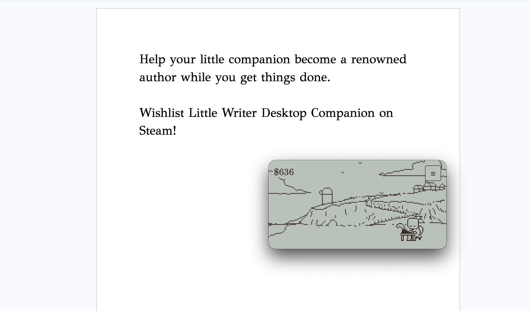 Little Writer Desktop Companion screenshot 3