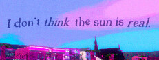 I don't think the sun is real. cover