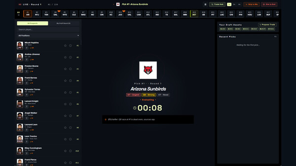 Screenshot of Gridiron Manager 2026