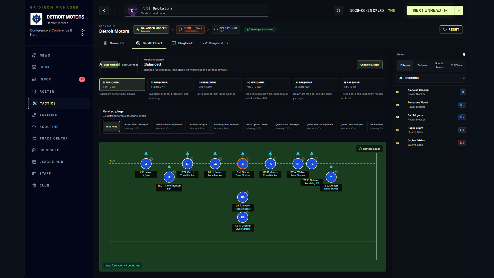 Gridiron Manager 2026 screenshot 1