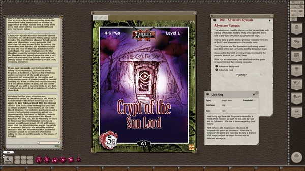 Fantasy Grounds - 5E: The Crypt of the Sun Lord