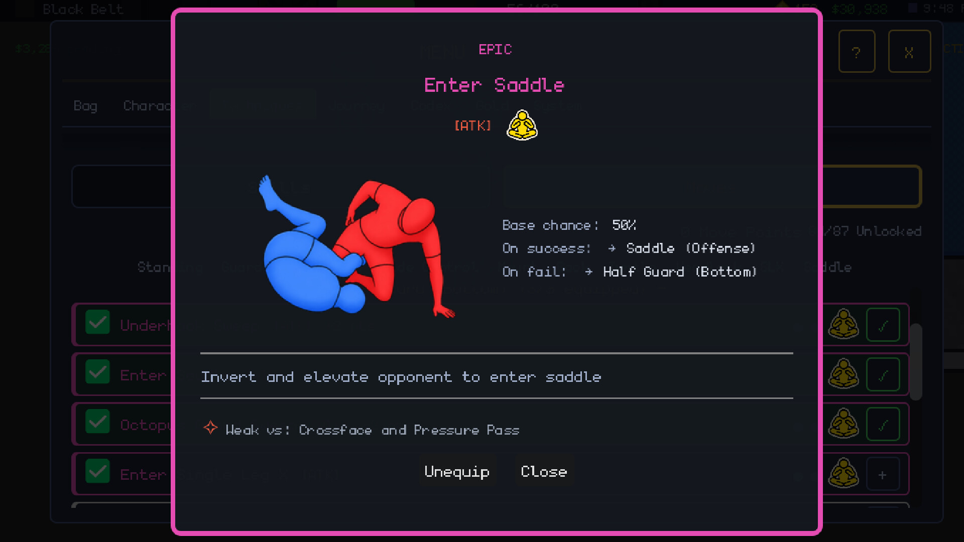 Submission Saga: The Jiu Jitsu RPG screenshot #9
