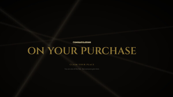Congratulations On Your Purchase screenshot