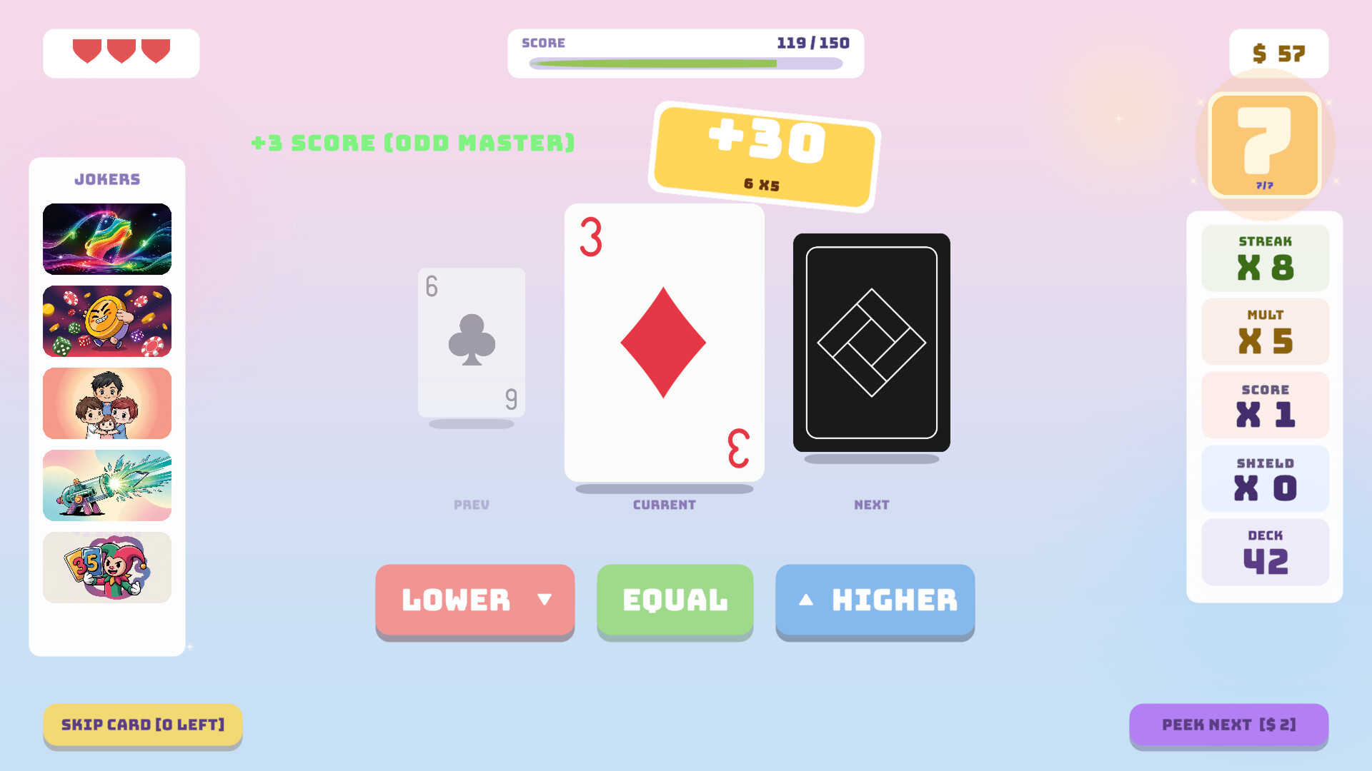 Hi-Lo: Card Roguelike screenshot 2