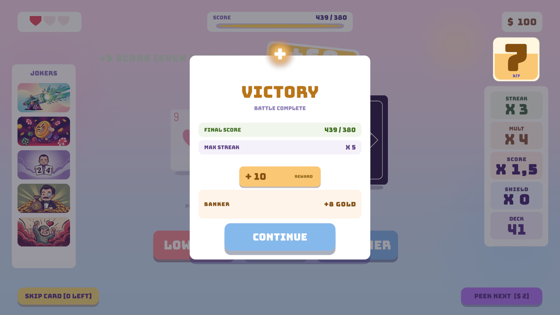 Hi-Lo: Card Roguelike screenshot 14