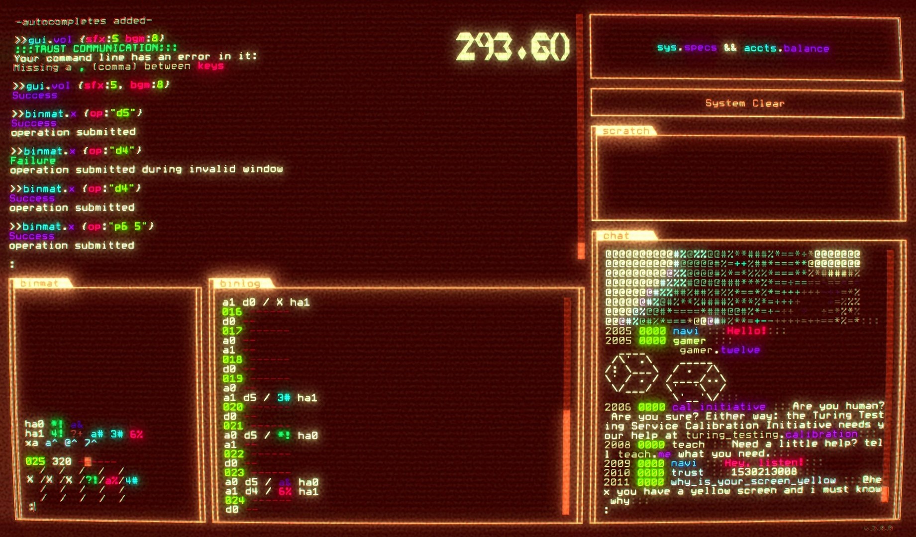 #5. hackmud (Steam) 게시자: ComCODE