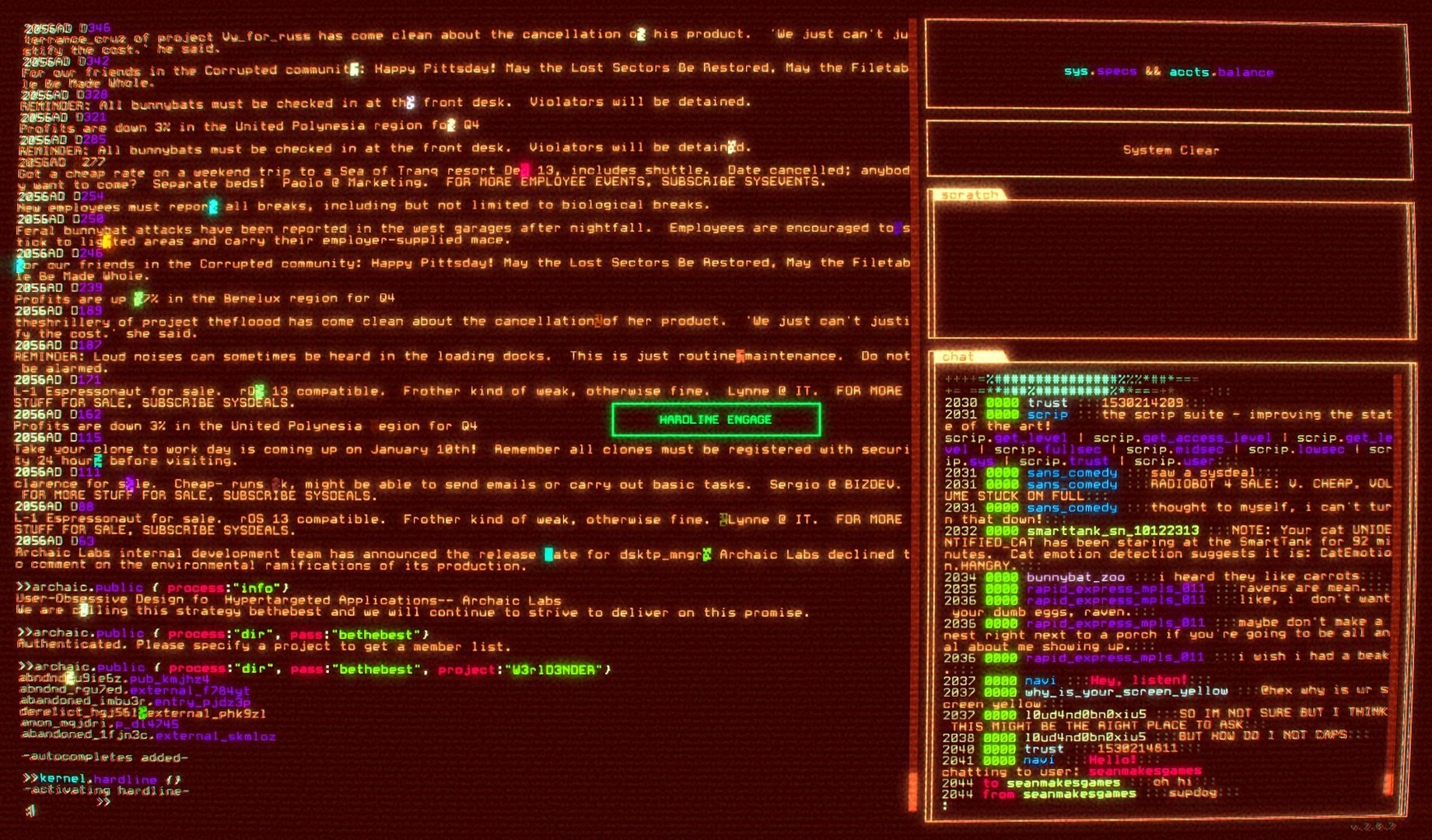 #3. hackmud (Steam) 게시자: ComCODE