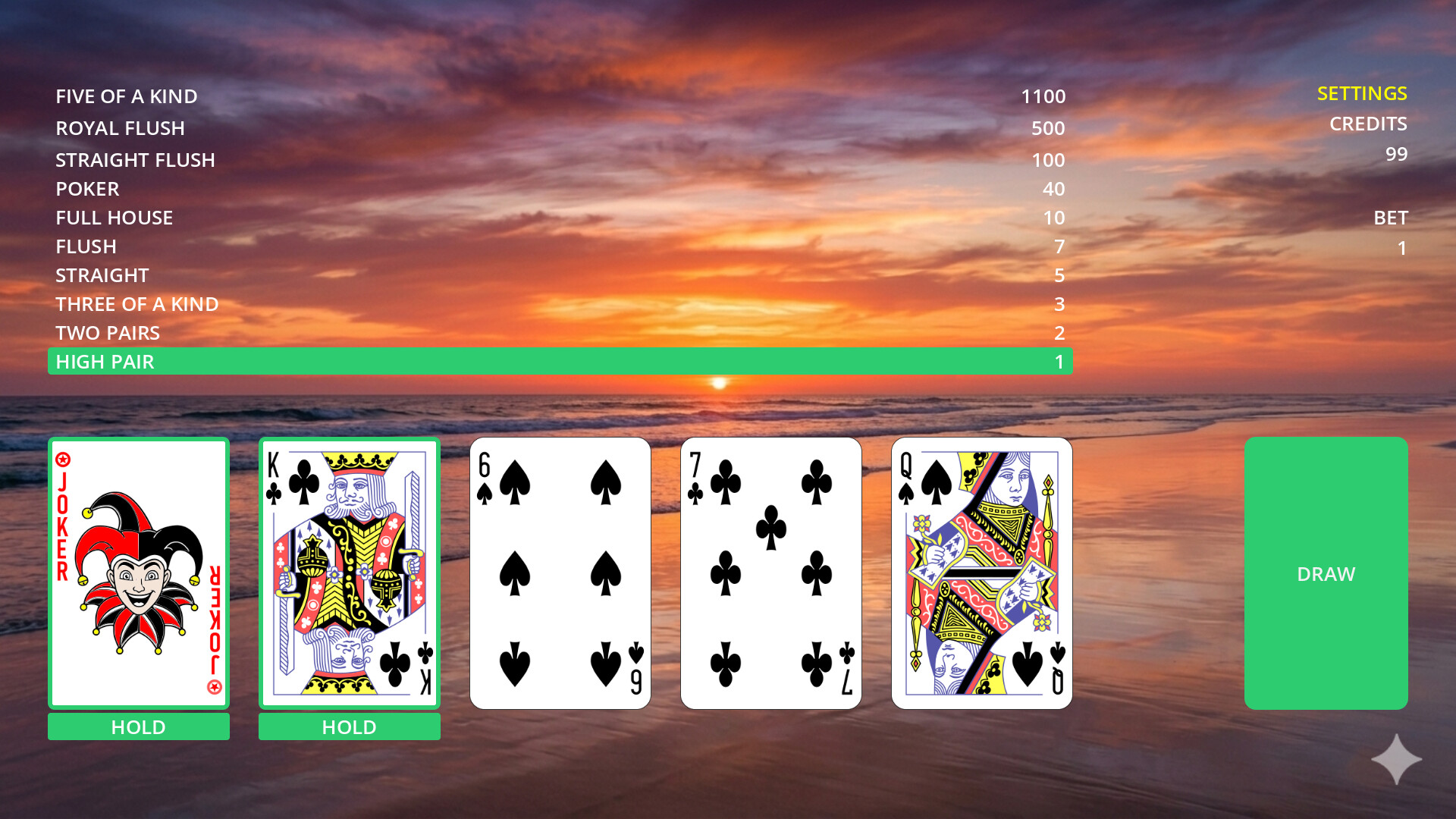 Poker Double or Nothing screenshot #2