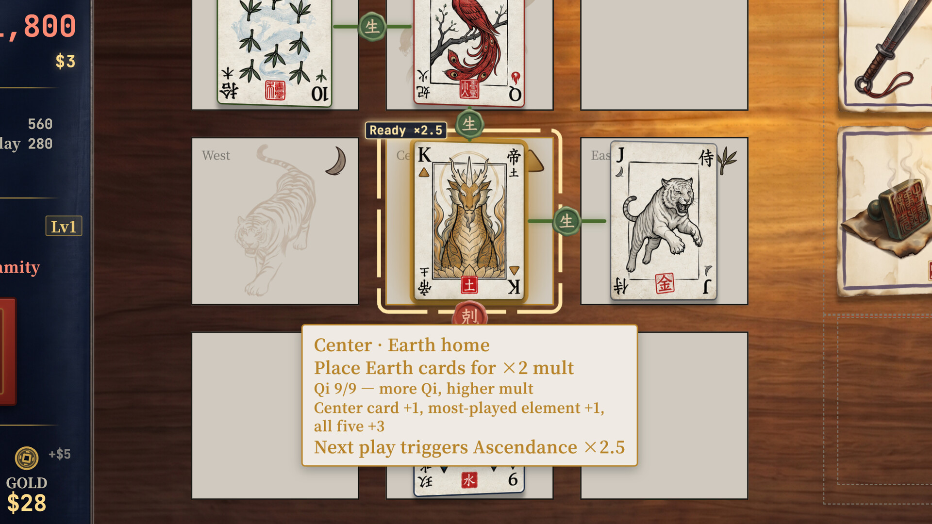 Wuxing - Elemental Array Poker — gameplay screenshot 4
