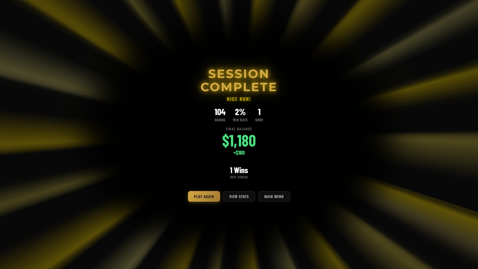 Baccarat Strada: Ultimate Baccarat Punto Banco Simulator & Trainer screenshot