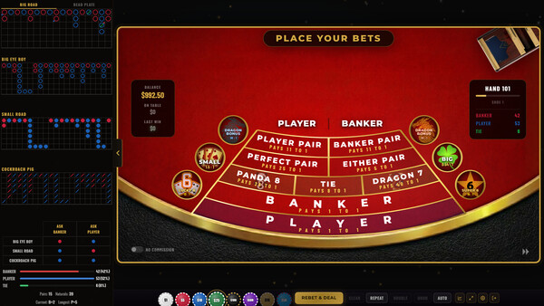 Скриншот 6 из игры Baccarat Strada: Ultimate Baccarat Punto Banco Simulator & Trainer