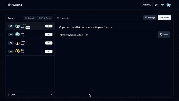 Screenshot of Hivemind